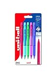 uni-ball URN-181-07 Erasable Rollerball Gel Pens. Premium 0.7mm Ballpoint Tip for Super Smooth Writing, Drawing & Colouring. Easy-Retract Eraser for Secure and Stable Rubbing Out. Pack of 5 Multico