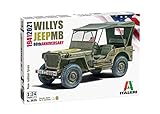 Italeri 1:24-1/24 Willys Jeep MB