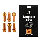 Chooee Bicycle Disc Brake Caliper Bolts, M6 X 18mm Caliper Bolt Screws for Mountain Bike/MTB Orange