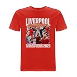 Liverpool 2025 English League Champions T-Shirt - 100% Cotton Unisex Scousers 2025 League Winners Tee (UK, Alpha, One Size, Regular, Regular, M)
