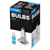 Simply S499 H7 Car Headlight Bulb - 12V, 55W, Complies with ECE R-37, UV Filter, Suitable for all Headlights, Maximum Visibility (BOXED) , White