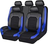 DcoAzoz Car Seat Covers Universal Fit for VW Passat B6 Golf 4 Golf 5 Passat B5 Golf 7 Tiguan Polo Golf Mk4 Passat B8 VW Golf 5 VW Golf 6 Seat Protection Set Leather Cushion Covers