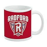 Radford University Primary Logo Ceramic Coffee Mug, Novelty Gift Mugs for Coffee, Tea and Hot Drinks, 11oz, White