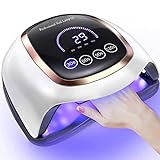 NAXBEY LED UV Nail Lamp,168W Gel Nail Lamp with 7.5 Inch Large LCD Touch Screen/4 Timer Setting/Auto Sensor,Professional Nail Dryer DIY Tools for Beginners Home Salon Use