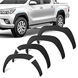 JHCHAN Side Wheel Arch Trim For Toyota Hilux 2015-2025 Invincible/Invincible X/GR Sport Fender Flare Protector Side Wheel Arches Mudguard Eyebrow Protection Guard Matte Black 4PCS ABS