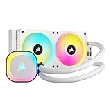 Corsair iCUE LINK H100i RGB Liquid CPU Cooler - 240mm AIO - QX120 RGB Fans - Fits Intel® LGA 1700, AMD® AM5 - iCUE LINK System Hub Included - White