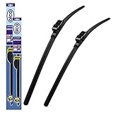 Fits Citroen Xsara Picasso Models 2005 To 2010 Alca Germany Super Flat Wiper Blades Front Replacement Set 26"26" ASF2626SL