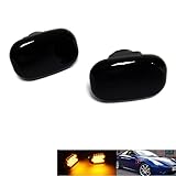 2x Black Smoked Lens Side Indicator Amber LED Marker Repeater Light For Hi-Lux VII Pickup RAV4 Celica Corolla MR2 Supra Harrier RX