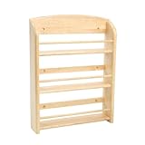 T&G 10398 Scimitar 18-Jar Wall Spice Rack in Hevea, 32 x 7.5 x 41.5 cm (Includes Fixings)