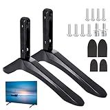 TV Base Pedestal Feet, Aluminium Alloy TV Stand Mount Legs with Screws, Universal TV Stand Legs for 32-65" LCD LED Plasma Flat Screen TV