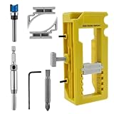 Foppla Door Hinge Jig,Door Hinge Installation Kit,Sturdy Door Hinge Router Template Cabinet,Door Hinge Mounting Jig,Door Hinge Mortiser for Hinge Installation(Mixed Color)