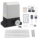 Automatic Sliding Gate Drive,550W Electric Sliding Gate Opener 1200kg/2645.55lbs, Automatic Door Opener Motor,Rack Driven Driveway Garage Gate Kit with 2 Remote Controls Sensors and 6m Gear Racks
