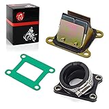 MOTO1988 Carb Joint Intake Manifold Boot and Intake Valve Reed for Kawasaki KX65 KX 65 2000-2016 OEM 16065-1366 12021-1015