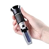 Antifreeze Refractometer 4-in-1 Coolant Tester Refractometer for Checking Freezing Point of Automobile Antifreeze Systems, Anti Freeze Tester Refractometer for Battery Acid, Ethylene Propylene Glycol