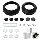 Universal Toilet Cistern Repair Kit M6 Bolts Stainless Steel Tank to Bowl Gasket Rubber Dome Seal 2.3" Foam Washer Set for Toilet Tank Leak Fix Easy DIY Installation Fits Most Toilets
