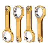 RayPur 4x Connecting Rod Compatible With Opel Calibra Compatible With Astra Zafira 2.0 C20xe C20LET Z20LET 2.0L C20xe C20LET H-Beam Conrod Balanced EN24