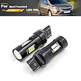 NSLUMO Led Bulbs DRL Daytime Running Light T20 7443 W21/5W For 2011-2019 Op.el Vauxhall Zafira Tourer C 2Pcs Xenon White Canbus LED DLR City Lamp Bulbs