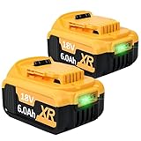 2X 18V 6.0Ah replacement for battery for Dewalt 18V XR DCB182 DCB184 DCB200 DCB184 DCB101 DCB107 DCB112 DCB105 DCB115 DCB203