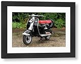 Media Storehouse Lambretta 150 LD Scooter Framed Print (Cars and Bikes) - Modern Frame 22"x18" (58x48cm) (5811073)