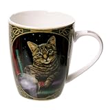 Puckator Lisa Parker Fortune Teller Cat Porcelain Mug - Funny Home Accessories - Cute Gifts for Girlfriend - Large Mugs for Men Women Hot Drinks - Cute Cups Presents - Secret Santa Gift - Cup Set