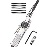 Trintion Air Belt Sander 10 x 330mm 3/8'' x 13'' Pneumatic Belt Sander Air Sander Sanding Grinder with 5Pcs Belts Buffing Assorted Vehicle Car Pneumatic Tools for Polishing Plastic Aluminium Iron