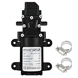 VeYocilk DC 12V Water Pump,1GPM 4L/Min 131Psi Self Priming Diaphragm Pump with Pressure Switch and 2 Hose Clamps for Water Tap,Campervan,Kitchen,Bathroom,Water Tank