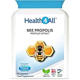Health4All Bee Propolis 1000mg per Capsule 90 Capsules, High Strength Immune System Booster, Natural Immune Support Supplement (not Tablets) | Made in UK