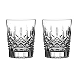 Waterford Crystal Lismore Double Old Fashioned Cut Glass Tumblers Set of 2 A
