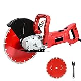 HYCHIKA Electric Concrete Saw, 3200W Concrete Cutter, 305mm Blade Stone and Brick Cutter, 4300RPM Motor, Includes Water Line and Pump, Concrete Cut Tools