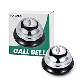 Professional Chrome Counter Bell - Loud Waiter Call Bell for Restaurants, Bars, Reception Desks & Pet Training - Durable Service Ringer (1pc)