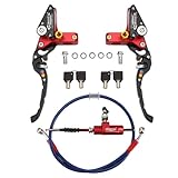 WOOSTAR Motorcycle Hydraulic Clutch Kit Master Cylinder with CNC Brake Lever Replacement for YZF 1000R Banshee 350 2001 YZ426F 2017 CRF450R Suzuki GSX650F CR250 Dirt Pit Bike Black