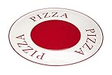 Premier Housewares Hollywood Pizza Plate, Red/Cream