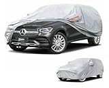 Kayme SUV Car Cover Waterproof Breathable, 4x4 Car Cover Sun Dust Protection Outdoor, Fit for Mercedes GLC, Honda CR-V, Peugeot 5008, BMW X3/X4, VW Tiguan etc.View Vehicle Size Chart A12,Silver