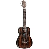 Tanglewood® Tiare - TWT-20" Baritone Ukulele - Ebony - Satin Finish - Laser Cut Tribal Rosette - Gig Bag