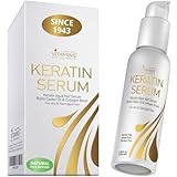 VITAMINS hair cosmetics Hair Serum for Frizzy Mane - Keratin Hair Treatment, Anti Frizz Moisturiser for Dry Damaged Locks - Heat Protection and Strengthening with Biotin & Collagen