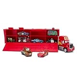 Disney Store Official Mack Hauler Play Set, Pixar Cars, 9 Piece, Toy Car set Includes Mack Carrier and 8 Pull Back Vehicles, Lightning McQueen, Mater and More, Suitable for Ages 3+