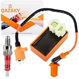 QAZAKY Performance AC CDI + Ignition Coil + Spark Plug A7TC GY6 50cc - 80cc 90cc 110cc 125cc 150cc 4-stroke Engines Scooter ATV Go Kart Moped Quad Go Kart Pit Dirt Racing Bike 139QMB 152QMI 157QMJ