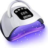 320W UV LED Nail Lamp Professional LED Nail Dryer for Gel Nails with 72pcs Lamp Beads, Touch Screen 4 Timers and Automatic Sensor Ideal for Home Salon, Fast Drying Technology for Perfect Nails