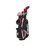 Strata Plus Complete 14 Piece Golf Package Set, Red