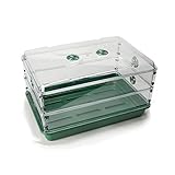 EarlyGrow MPL50115/2 Large Shatter Proof Propagator with Two Vented Height Extender Sets for Seed Germination and Plant Growth - 58 x 38 x 32cm