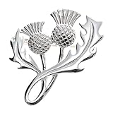 Alexander Castle Women's 925 Sterling Silver Scottish Thistle Brooch Pin with Jewellery Gift Box - Scottish Gift for Women