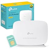 TP-Link TL-MR105 WiFi 4G Router with Free SIM Card, N300Mbps Wireless 4G Cat4 LTE Network, Ethernet Port, Mobile WiFi Router, External Antenna Ports, Plug & Play