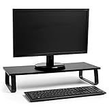 VonHaus Monitor Stand for Desks, Ergonomic Screen Riser with Steel, Non-Slip Legs, Desktop Storage Organiser for iMac, PC, Laptop, Printer, 60x26x13cm Riser, 20Kg Capacity