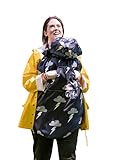 BundleBean - Babywearing All-Weather Waterproof Sling and Baby Carrier Cover (Silver Lightning) - Rain Cover with Fleece Lining, Universal Fit, Fits Front & Back Carriers, Protection from Rain & Wind