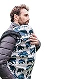 BundleBean - Babywearing Lightweight Raincover (Grey Elephant) - Waterproof & Windproof Baby Carrier, Includes Storage Bag, Silky-Soft Waterproof Fabric, Universal Fit, New Born to 4 Years Old
