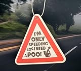 Funny Rude Joke Car Air Freshener | Poo Joke Scented | Viral Meme Gift & Stocking Filler