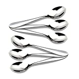 CAMRI Teaspoons Set of 6 -13.2 cm / 5.19 in, Stainless Steel Tea Spoon for Coffee & Dessert, Dishwasher Safe, Small Spoon Set for Home Kitchen & Restaurant (C61 - 6 Pcs)