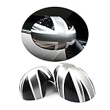 MINI R55-R61 Union Jack Wing Mirror Cover, Side Mirror Caps Cover for Mini Cooper One/S/JCW R Series R55 R56 R57 R58 R59 R60 R61(Union Jack Gray, For Manual Folding Mirror)