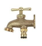 Darlac Take Anywhere Outside Tap - Solid Brass Outdoor Tap Compatible with Hose Fittings - Ideal Garden Tap for Allotments, Stables and Builder Yards - No Plumbing Required