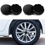 URAQT 4Pcs Hub Centre Caps, 56mm Hub Caps Universal Wheel Hub Caps, DIY Hub Center Caps for Alloy Wheels Black Rim Cover Replacement (Outer Diameter 56mm, Inner Diameter 53mm)